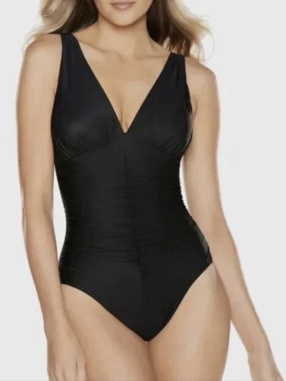 Miraclesuit Ruched One-Piece Swimsuit In Black